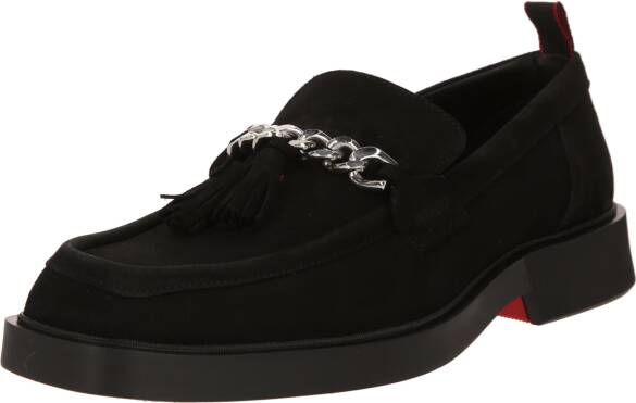 HUGO Tassel-loafer met labeldetail model 'Iker'