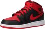 Nike Air Jordan 1 Mid Sneakers Kids Zwart Rood - Thumbnail 2