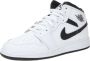 Jordan Kinderschoenen Air 1 Mid White White Black Black - Thumbnail 3