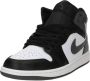 Jordan Schoenen Air 1 Mid Black White Iron Grey- Heren Black White Iron Grey - Thumbnail 3