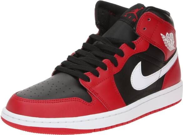 Jordan Air 1 Mid black white gym red Air 1 in zwart formaten: 42.5