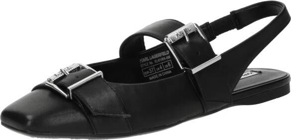 Karl Lagerfeld Konnie Double Buckle Sling in zwart