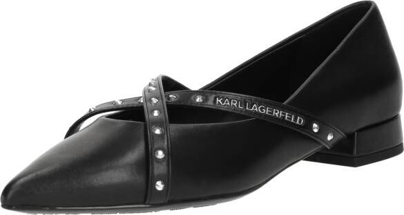 Karl Lagerfeld Ballerinas Kerrie Krosstrap Studs in zwart