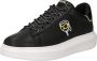 Karl Lagerfeld Zwarte Leren Sneakers Kapri Black Heren - Thumbnail 2