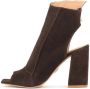 Kazar Bruine peep toe open teen stiletto booties Brown Dames - Thumbnail 2