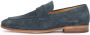 Kazar Heren universele marineblauwe loafers gemaakt van suède leer Blue Heren - Thumbnail 1