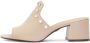 Kazar Comfortabele beige stiletto muiltjes op een brede hak met studs Beige Dames - Thumbnail 2