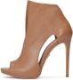 Kazar Lichtbruine peep toe enkellaarsjes met uitsparingen in de bovenkant Brown Dames - Thumbnail 2