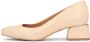 Kazar Beige leren pumps met metalen inzet op de hiel - Thumbnail 2