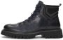 Kazar Navy Blauwe Leren Oxfords met Profielzool Blue Heren - Thumbnail 2