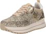 Liu Jo Maxi Wonder 01 leren sneakers beige glitter - Thumbnail 4