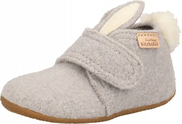 Living Kitzbühel Baby's Klettschuh Hase mit Ohren Pantoffels grijs