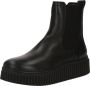 Marc O'Polo Chelsea boots van stijlvol rundleer met geribbelde plateauzool - Thumbnail 4