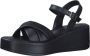 Marco tozzi Zwarte platte sandalen voor vrouwen Black Dames - Thumbnail 2