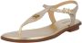 MICHAEL KORS Dames Mallory Thong Maat: 40 Materiaal: Leer Kleur: Goud - Thumbnail 6