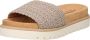 Mustang Taupe Textiel Zomer Slipper Beige Dames - Thumbnail 4
