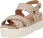 Mustang Sandalen Plat Sandalen Plat beige - Thumbnail 4