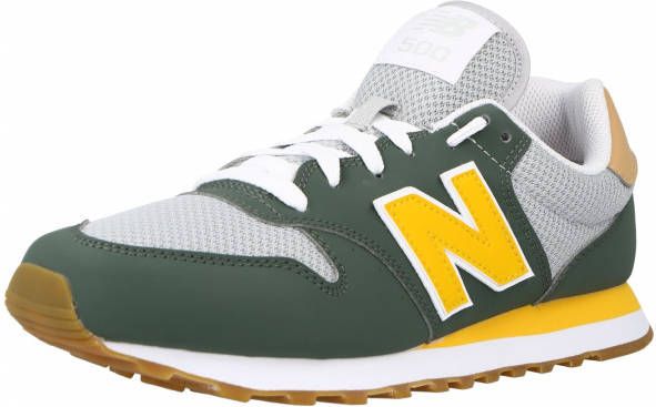 Jet Archeologisch gespannen New Balance 500 sneakers kaki grijs geel - Schoenen.nl