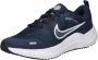 Nike Downshifter 12 Next Nature hardloopschoenen donkerblauw blauw wit kids - Thumbnail 3