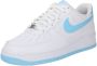 Nike Herenschoenen Air Force 1 '07 White White Aquarius Blue- Heren White White Aquarius Blue - Thumbnail 4