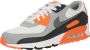 Nike Herenschoenen Air Max 90 Summit White Safety Orange Dark Smoke Grey Smoke Grey- Heren Summit White Safety Orange Dark Smoke Grey Smoke Grey - Thumbnail 3