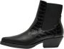 ONLY Shoes dames cowboy western enkellaarsjes zwart - Thumbnail 4