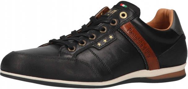 Pantofola d'Oro Roma Sneakers Heren Leren Veterschoenen Zwart