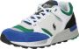 POLO Ralph Lauren leren sneakers wit blauw groen - Thumbnail 2