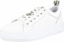 PS Poelman Esquimo Dames Quilted Leren Tennis Sneakers met Leopard Print 39 Wit - Thumbnail 2