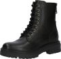 POELMAN leren veterboot zwart Leer Veterboots Dames - Thumbnail 4