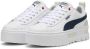 Puma Mayze leren sneakers wit donkerblauw - Thumbnail 2