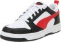 PUMA Rebound V6 Lo Jr Unisex Sneakers White-For All Time Red- Black - Thumbnail 7