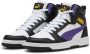 PUMA Rebound V6 Mid Jr Unisex Sneakers White-Team Violet- Black - Thumbnail 2