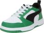 Puma Rebound V6 Lo sneakers wit zwart groen Jongens Meisjes Imitatieleer 35 - Thumbnail 4