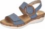 Remonte Comfortabel Sandalen Plat licht blauw - Thumbnail 3