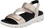 Rieker Beige Platte Sandalen voor Dames Beige Dames - Thumbnail 2