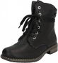 Rieker Hoge veterschoenen winterboots blokhak enkellaarsjes met subtiele studs - Thumbnail 3