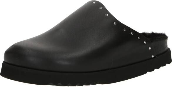 Scholl FAE STUDS Leather+studs Womens Black FALSO Clogs Black