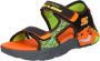 Skechers Creature-Splash Jongens Sandalen Zwart Oranje - Thumbnail 2