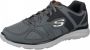 Skechers Satisfaction-Flash Point 58350-CCOR Mannen Grijs Sneakers Sportschoenen - Thumbnail 4