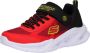 Skechers Meteor-Lights Krendox 401495L-RDBK voor een jongen Rood Sneakers Sportschoenen - Thumbnail 1