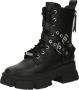 STEVE MADDEN Traction Zwart Leerlook Veterboots Dames - Thumbnail 2