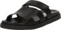 STEVE MADDEN Missile-E Zwart Leer Platte sandalen Dames - Thumbnail 3