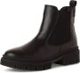 Tamaris dames chelsea boot leren laarzen enkellaars vrouwen leer M2590243 zwart - Thumbnail 3