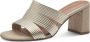 Tamaris Elegante Metallic Gouden Muil Hakken Multicolor Dames - Thumbnail 3