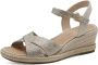 Tamaris Gouden Glitter Sandalette Sleehak Multicolor Dames - Thumbnail 5