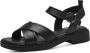 Tamaris Zwarte Casual Open Platte Sandalen Black Dames - Thumbnail 4