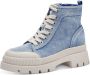 Tamaris Veterschoenen blokhak veterschoen enkellaars in casual jeans-look - Thumbnail 5