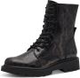 Tamaris Leopard Veterboots zwart Textiel - Thumbnail 4