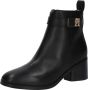 TOMMY HILFIGER Enkellaarsjes Dames Logo Mid Heel Bootie Maat: 37 Materiaal: Leer Kleur: Zwart - Thumbnail 4